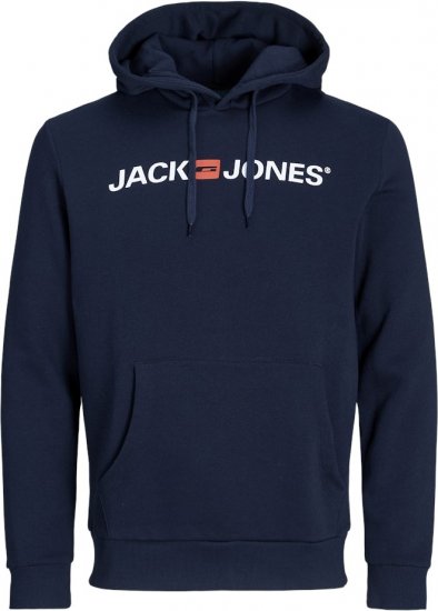Jack & Jones CORP OLD LOGO REG FIT Hoodie Navy Blazer - Pulovere & hanorace - Pulovere & Hanorace Bărbați Mărimi Mari