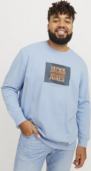Jack & Jones HUDSON Sweatshirt Chambray Blue - Pulovere & hanorace - Pulovere & Hanorace Bărbați Mărimi Mari