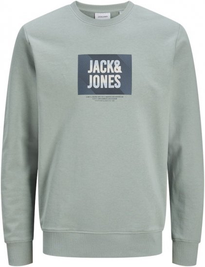 Jack & Jones HUDSON Sweatshirt Iceberg Green - Pulovere & hanorace - Pulovere & Hanorace Bărbați Mărimi Mari
