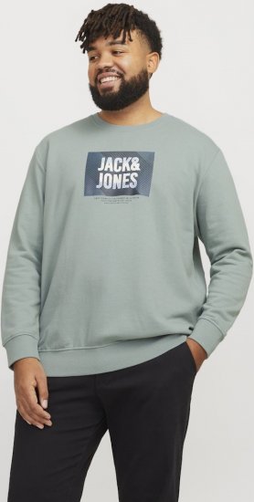 Jack & Jones HUDSON Sweatshirt Iceberg Green - Pulovere & hanorace - Pulovere & Hanorace Bărbați Mărimi Mari
