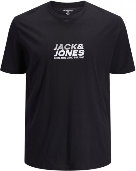 Jack & Jones Tarmac Branding Crew Neck T-Shirt Black - Tricouri - Tricouri Bărbați Mărimi Mari