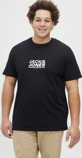 Jack & Jones Tarmac Branding Crew Neck T-Shirt Black - Tricouri - Tricouri Bărbați Mărimi Mari
