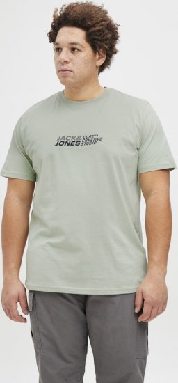 Jack & Jones Tarmac Branding Crew Neck T-Shirt Green - Tricouri - Tricouri Bărbați Mărimi Mari