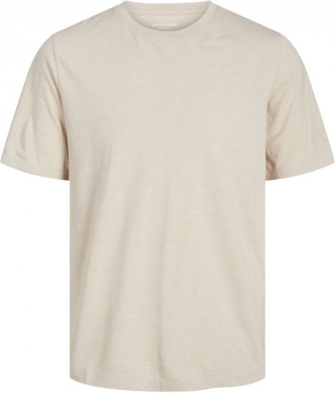 Jack & Jones ORGANIC T-Shirt Grey/Melange - Tricouri - Tricouri Bărbați Mărimi Mari