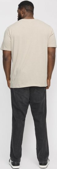 Jack & Jones ORGANIC T-Shirt Grey/Melange - Tricouri - Tricouri Bărbați Mărimi Mari