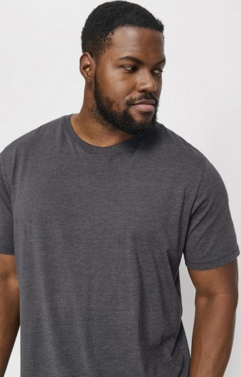 Jack & Jones ORGANIC T-Shirt Dark Grey Melange - Tricouri - Tricouri Bărbați Mărimi Mari