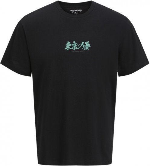 Jack & Jones Dreams Front & Back Print Crew Neck T-Shirt Black - Tricouri - Tricouri Bărbați Mărimi Mari