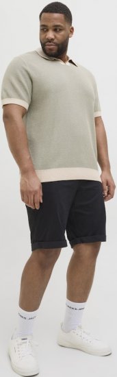 Jack & Jones Dave Chino Shorts Black - Pantaloni scurți - Pantaloni Scurți Mărimi mari Bărbați 