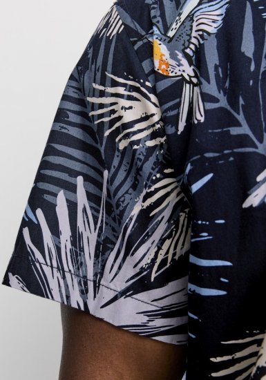 Jack & Jones Hawaii AOP Shirt Blue - Cămăși - Cămăși Bărbați Mărimi Mari