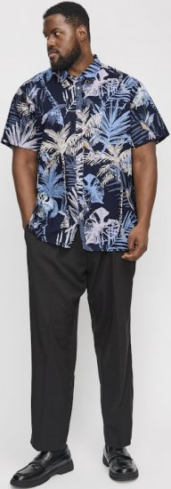 Jack & Jones Hawaii AOP Shirt Blue - Cămăși - Cămăși Bărbați Mărimi Mari