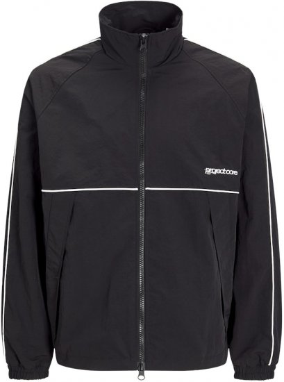 Jack & Jones Union Track Jacket Black - Pulovere & hanorace - Pulovere & Hanorace Bărbați Mărimi Mari