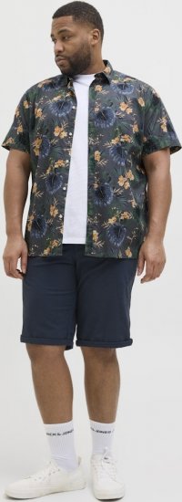 Jack & Jones Hawaii AOP Shirt Grey - Cămăși - Cămăși Bărbați Mărimi Mari
