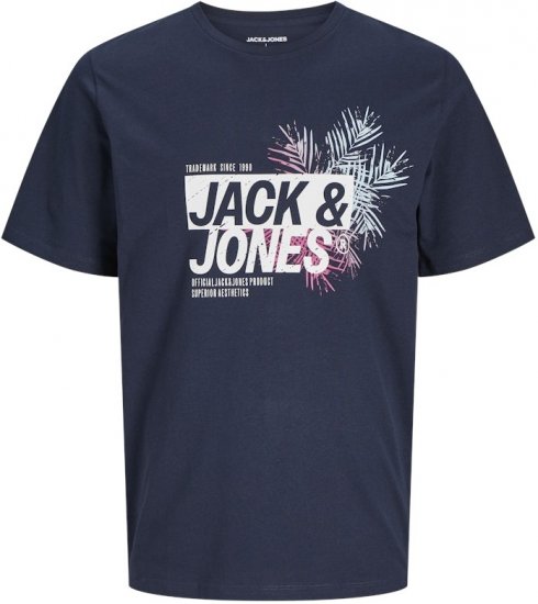  Jack & Jones Jaxon Crew Neck T-Shirt Sky Captain - Tricouri - Tricouri Bărbați Mărimi Mari