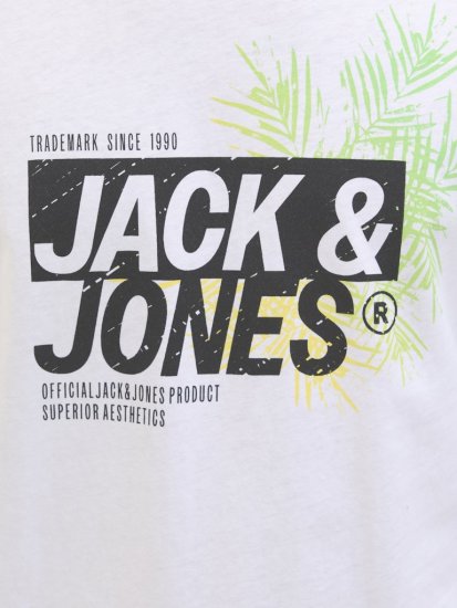  Jack & Jones Jaxon Crew Neck T-Shirt White - Tricouri - Tricouri Bărbați Mărimi Mari