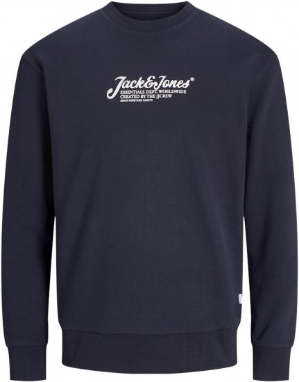 Jack & Jones Beau Crew Neck Sweatshirt Blue - Pulovere & hanorace - Pulovere & Hanorace Bărbați Mărimi Mari