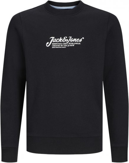 Jack & Jones Beau Crew Neck Sweatshirt Black - Pulovere & hanorace - Pulovere & Hanorace Bărbați Mărimi Mari