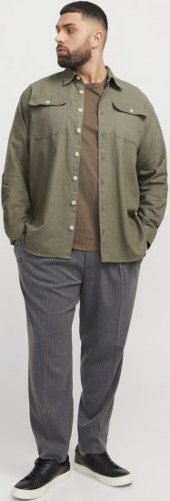 Jack & Jones Raymond Spring Long Sleeve Overshirt Green - Cămăși - Cămăși Bărbați Mărimi Mari