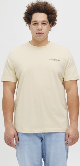 Jack & Jones Boston Photo Crew Neck T-Shirt Antique White - Tricouri - Tricouri Bărbați Mărimi Mari