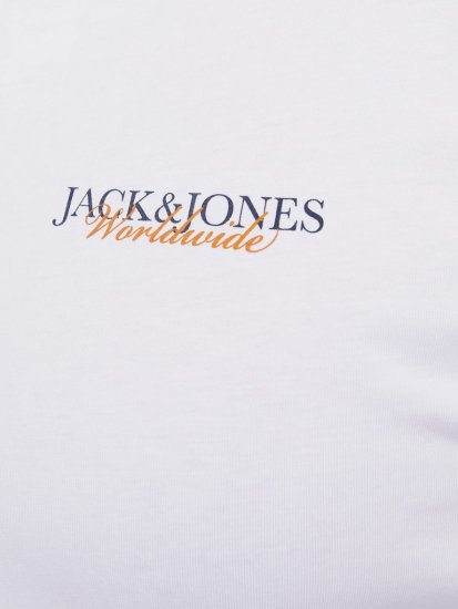 Jack & Jones Boston Photo Crew Neck T-Shirt Bright White - Tricouri - Tricouri Bărbați Mărimi Mari