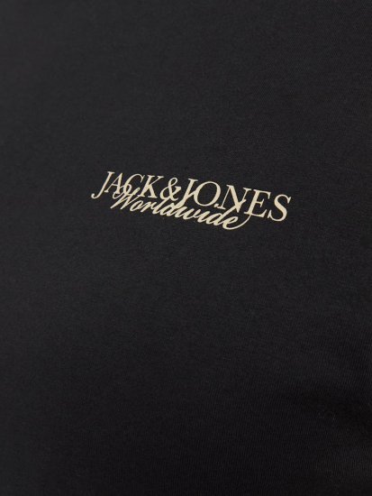 Jack & Jones Boston Photo Crew Neck T-Shirt Black - Tricouri - Tricouri Bărbați Mărimi Mari