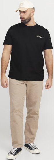 Jack & Jones Boston Photo Crew Neck T-Shirt Black - Tricouri - Tricouri Bărbați Mărimi Mari