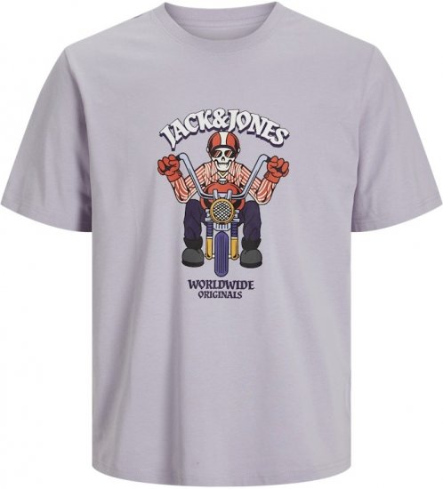 Jack & Jones Anatomy Skull Crew Neck T-Shirt Violet - Tricouri - Tricouri Bărbați Mărimi Mari
