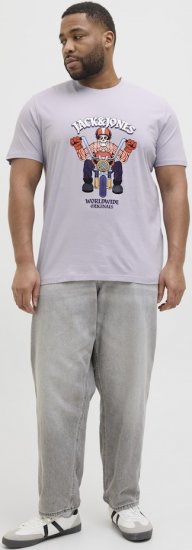 Jack & Jones Anatomy Skull Crew Neck T-Shirt Violet - Tricouri - Tricouri Bărbați Mărimi Mari