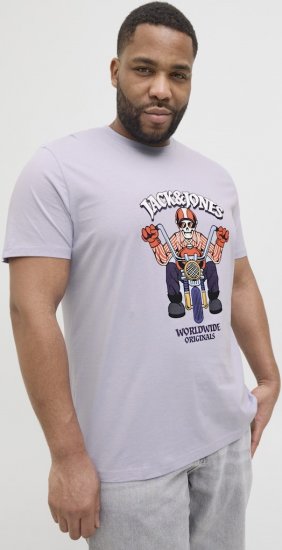 Jack & Jones Anatomy Skull Crew Neck T-Shirt Violet - Tricouri - Tricouri Bărbați Mărimi Mari
