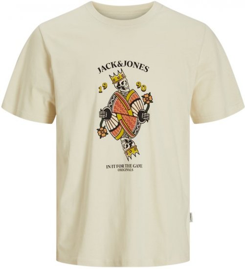 Jack & Jones Anatomy Skull Crew Neck T-Shirt Antique White - Tricouri - Tricouri Bărbați Mărimi Mari