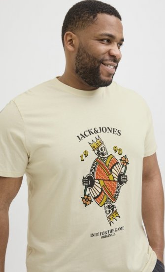 Jack & Jones Anatomy Skull Crew Neck T-Shirt Antique White - Tricouri - Tricouri Bărbați Mărimi Mari