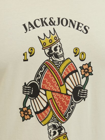 Jack & Jones Anatomy Skull Crew Neck T-Shirt Antique White - Tricouri - Tricouri Bărbați Mărimi Mari