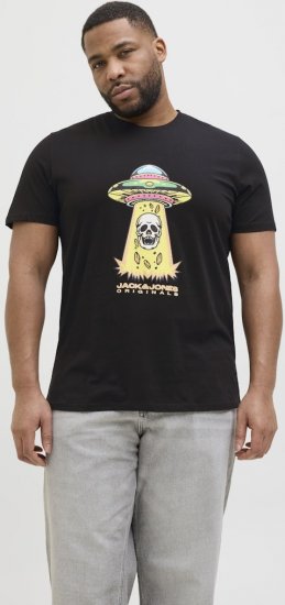 Jack & Jones Anatomy Skull Crew Neck T-Shirt Black - Tricouri - Tricouri Bărbați Mărimi Mari