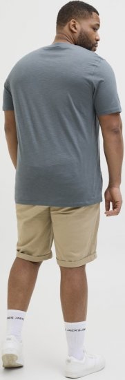 Jack & Jones Split Pocket Print T-Shirt Grey - Tricouri - Tricouri Bărbați Mărimi Mari