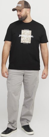 Jack & Jones Tarmac Camo Crew Neck T-Shirt Black - Tricouri - Tricouri Bărbați Mărimi Mari