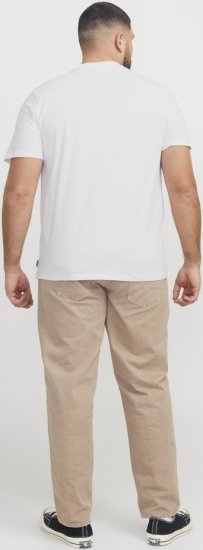 Jack & Jones Tarmac Camo Crew Neck T-Shirt Bright White - Tricouri - Tricouri Bărbați Mărimi Mari