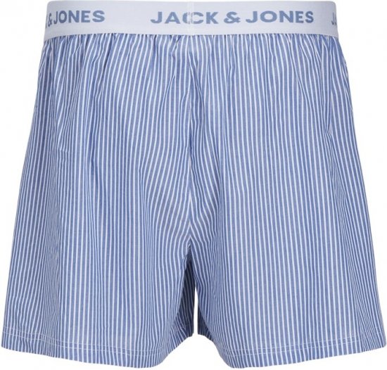 Jack & Jones TOKYO Woven Coronet Blue - Blue Stripes Boxers 3-Pack Black - Lenjerie intimă & costum baie - Lenjerie Intimă Bărbați Mărimi Mari
