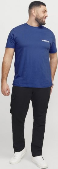 Jack & Jones Union Front & Back Print Crew Neck T-Shirt Beaucoup Blue - Tricouri - Tricouri Bărbați Mărimi Mari