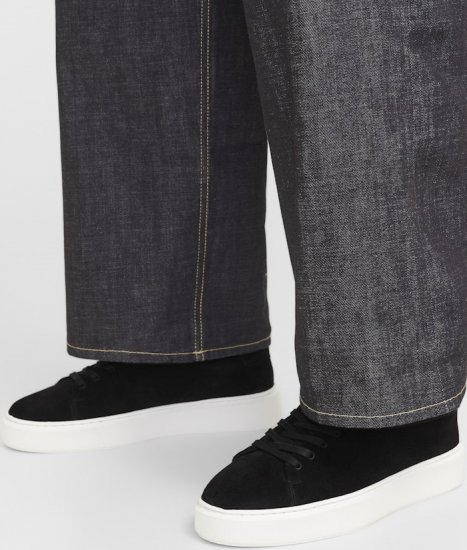 Jack & Jones Stockholm Leather Sneakers Black/Suede - Bărbați pantofi 40-52 - 