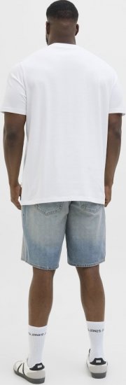 Jack & Jones Hydra Crew Neck T-Shirt Bright White - Tricouri - Tricouri Bărbați Mărimi Mari