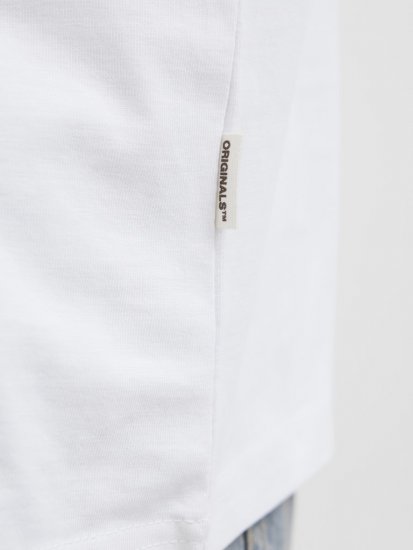 Jack & Jones Hydra Crew Neck T-Shirt Bright White - Tricouri - Tricouri Bărbați Mărimi Mari