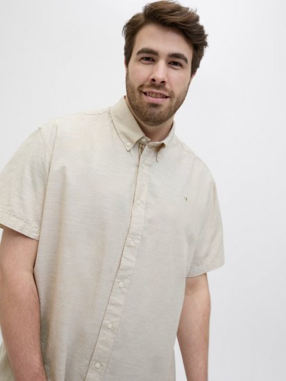 Jack & Jones Summer Shield Short Sleeve Shirt White Pepper - Cămăși - Cămăși Bărbați Mărimi Mari