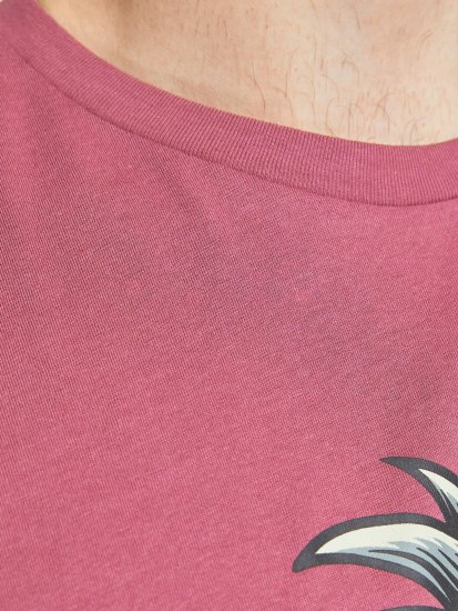 Jack & Jones JJEUSTACE T-Shirt Pink - Tricouri - Tricouri Bărbați Mărimi Mari