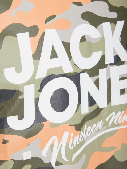 Jack & Jones JJPETE SHAPE Camo Print T-Shirt Navy - Tricouri - Tricouri Bărbați Mărimi Mari