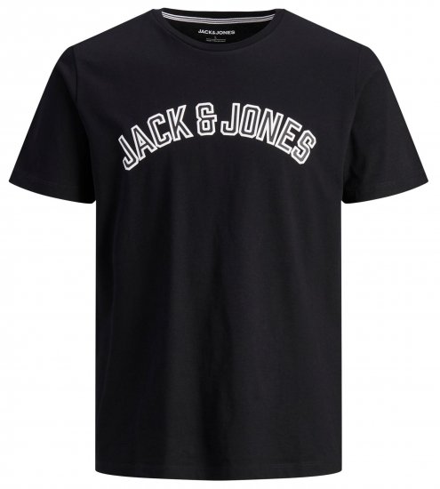Jack & Jones JJCITY T-Shirt Black - Tricouri - Tricouri Bărbați Mărimi Mari