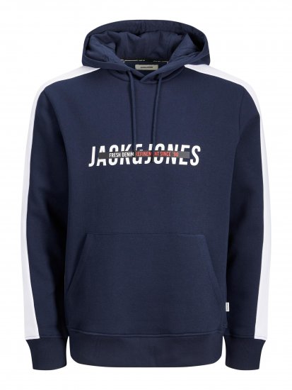 Jack & Jones JJCUT SWEAT Hoodie Navy - Pulovere & hanorace - Pulovere & Hanorace Bărbați Mărimi Mari