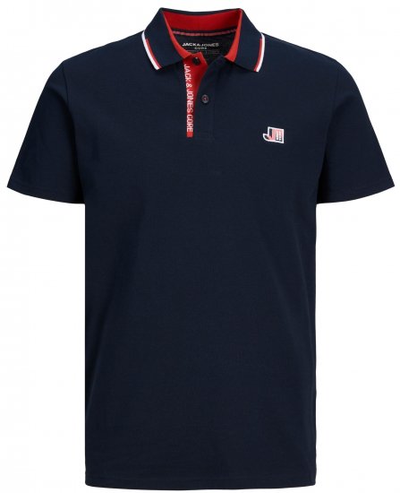 Jack & Jones JCOLOGAN Polo Navy Blazer - Tricouri polo - Tricouri Polo Bărbați Mărimi Mari