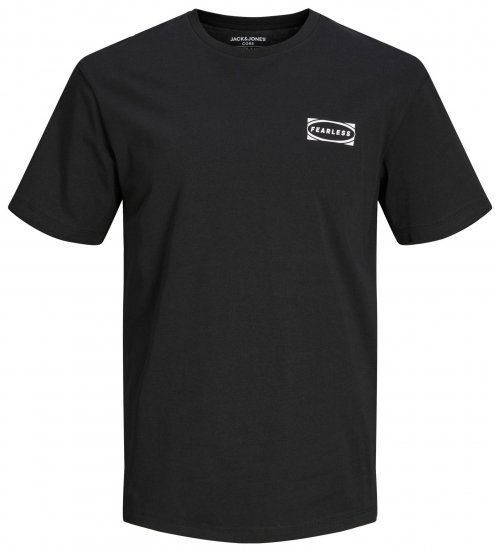Jack & Jones JCOEDTN T-Shirt with Back Print Black - Tricouri - Tricouri Bărbați Mărimi Mari