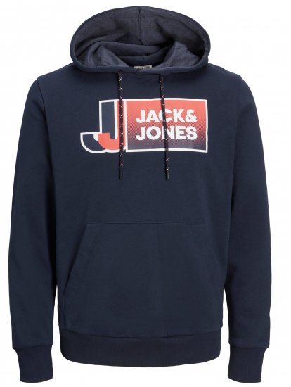 Jack & Jones JCOLOGAN Hoodie Navy Blazer - Pulovere & hanorace - Pulovere & Hanorace Bărbați Mărimi Mari
