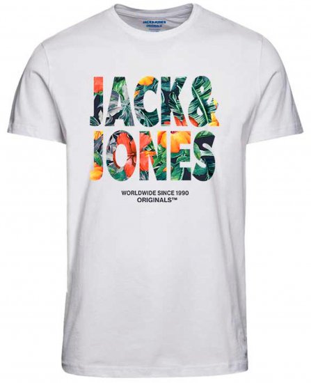 Jack & Jones JORBOOSTER T-Shirt Bright White - Tricouri - Tricouri Bărbați Mărimi Mari