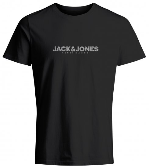 Jack & Jones JPRBLABOOSTER T-Shirt Black - Tricouri - Tricouri Bărbați Mărimi Mari